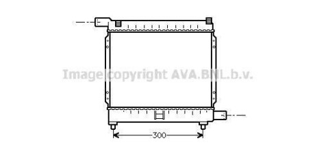 Радіатор W124/W201 MT 18/20/23 -AC (Ava) AVA COOLING MS2039