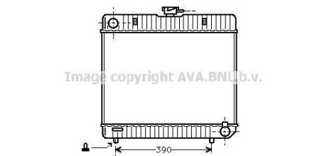 Радіатор охолодження двигуна MB W123/W126 MT 76-84 (Ava) AVA COOLING MS2042 (фото 1)