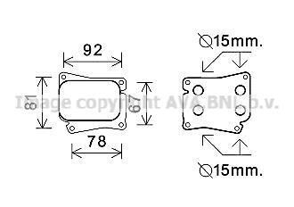 AVA DB Оливний радіатор W203/204/211/212, Sprinter AVA COOLING MS3559