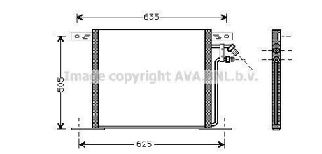 Конденсор кондиционера MB VITO/V-CL G/D 95-03 (Ava) AVA COOLING MS 5220 (фото 1)