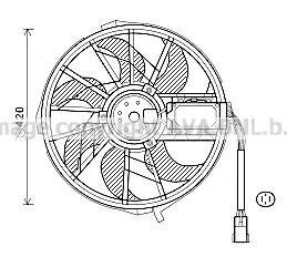 AVA DB Вентилятор радіатора (без дифузора) W169, W245 AVA COOLING MS7656 (фото 1)