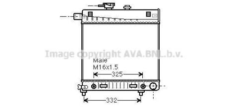 AVA DB Радіатор сист. охолодження двиг. W202 (360x419x32) AVA COOLING MSA2150 (фото 1)