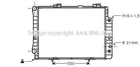AVA DB Радіатор сист. охолодження двиг. W210 2.8/3.2 95- AVA COOLING MSA2190 (фото 1)