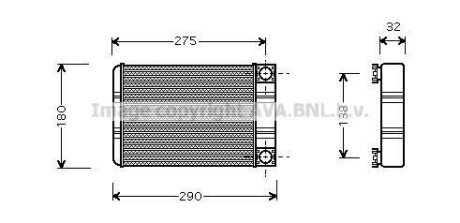 Радіатор обігрівача MERCEDES C-CLASS W 203 (00-) (AVA) AVA COOLING MSA6312