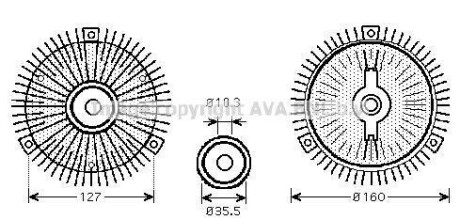 Віскомуфта MERCEDES-BENZ (AVA) AVA COOLING MSC408 (фото 1)