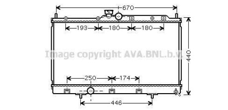 Радіатор LANCER6 20i-16V MT 03- (Ava) AVA COOLING MT2199