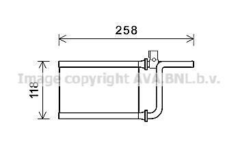 Радиатор отопителя MITSUBISHI MONTERO (2007) 3.2 DID (Ava) AVA COOLING MTA 6254 (фото 1)