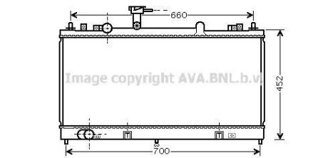 AVA MAZDA Радіатор охолодження Mazda 6 1.8/2.3 02- AVA COOLING MZ2162 (фото 1)