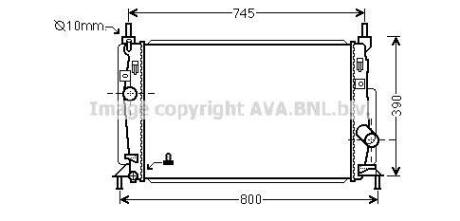 AVA MAZDA Радіатор системи охолодження двигуна 3 2.2 MZR CD 09- AVA COOLING MZ2246 (фото 1)