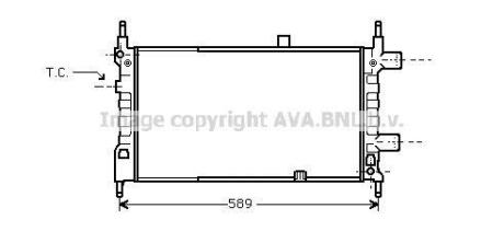 AVA OPEL Радіатор сист. охолодження двиг. KADETT E 1.2S, OHV 84- AVA COOLING OL2068 (фото 1)