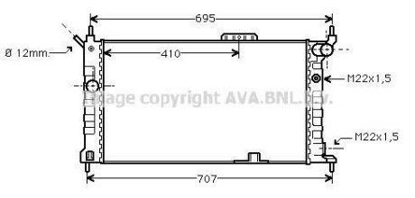 Радiатор AVA COOLING OL 2091