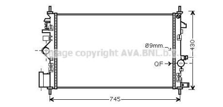 Радіатор, Система охолодження двигуна CLEVER FIT AVA COOLING OL2468 (фото 1)
