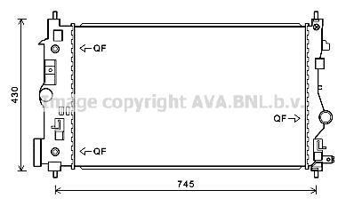 Радіатор, Система охолодження двигуна CLEVER FIT AVA COOLING OL2547 (фото 1)
