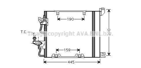 Конденсатор кондиционера ASTRA H 17/19CTDI MT 04-(AVA) AVA COOLING OL5368D