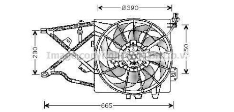 Вентилятор (комплект) AVA COOLING OL 7505 (фото 1)