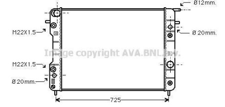 Радіатор OMEGA B 25/30 AT AC 94-00 (Ava) AVA COOLING OLA2193