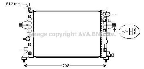 Радіатор Astra -H 1.4i / 1.8i 02/04- (AVA) AVA COOLING OLA 2362