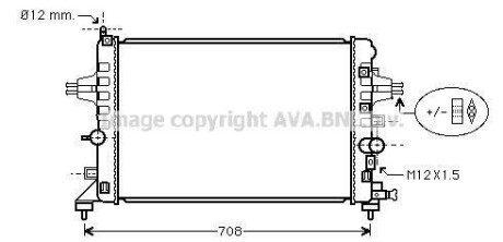 Радіатор ASTRA H 16i-16V MT/AT 04- (Ava) AVA COOLING OLA2363