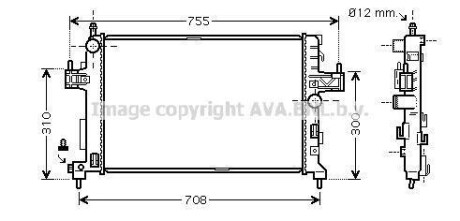 Радіатор CORSAC 13/7CDTi MT/AT 03- (Ava) AVA COOLING OLA2380