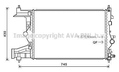 Радіатор, Система охолодження двигуна CLEVER FIT AVA COOLING OLA2485 (фото 1)