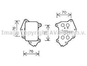 Радіатор масляний PSA Berlingo Partner 1,6HDI 05> 08>, Nemo Bipper 1,4HDI, Focus II C-max 1,6d AVA AVA COOLING PE3396