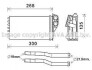 AVA CITROEN Радіатор опалення C1 1.0 05-, PEUGEOT, TOYOTA PEA6397