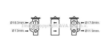 Розширювальний клапан AVA COOLING PR1076 (фото 1)