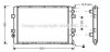 AVA RENAULT Радіатор системи охолодження двигуна MASTER PRO 2.8 05- RTA2264