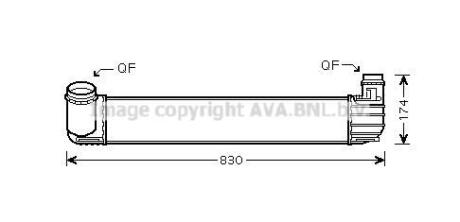 AVA RENAULT Інтеркулер Grand Scenic III, Megane III 2.0dCi 09- AVA COOLING RTA4413 (фото 1)