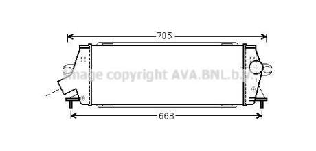 AVA RENAULT Інтеркулер Trafic II 2.0/2.5dCi 01-, Opel Vivaro AVA COOLING RTA4456 (фото 1)