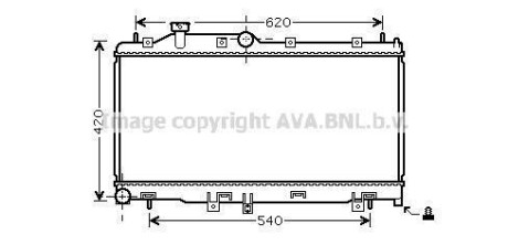 Радіатор LEGACY4/OUTB 20/25 MT 03- (Ava) AVA COOLING SU2065