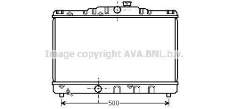 Радіатор охолодження COROLLA EE90 1.3MT 87-92(AVA) AVA COOLING TO2115