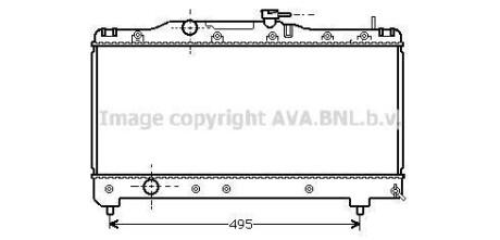 Радиатор охлаждения двигателя CARINA E 1.6/1.8 MT 92-98 (Ava) AVA COOLING TO2141