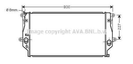 AVA TOYOTA Радіатор системи охолодження двигуна RAV 4 III 2.2 05- AVA COOLING TO2401 (фото 1)