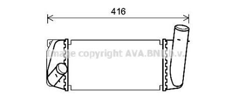 AVA TOYOTA Інтеркулер AURIS 1.4 D-4D 12-, COROLLA 1.4 D-4D 06- AVA COOLING TO4668 (фото 1)