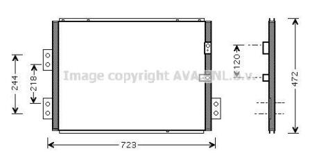AVA TOYOTA Радіатор кондиціонера (конденсер) HIACE IV 95-, HIACE V 04- AVA COOLING TO5277 (фото 1)