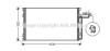 AVA VOLVO Радіатор кондиціонера C30 06-, C70 II 06-, S40 II 04-, V50 04- VOA5150