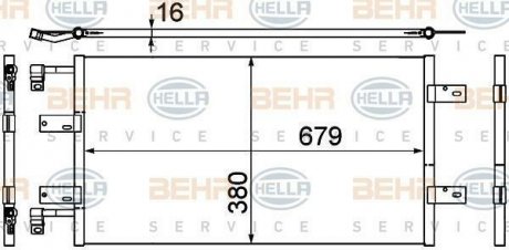 Радиатор кондиционера Trafic/Vivaro 2.5dCi 03- BEHR 8FC351303-591