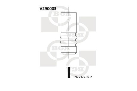 Клапан двигуна BGA V290003 (фото 1)