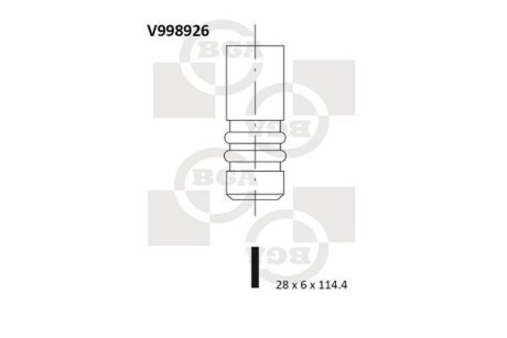 Клапан ГБЦ BGA V998926