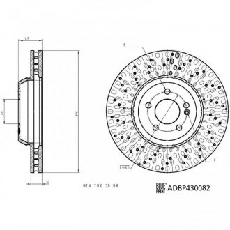 Иск гальм передн. DB S222 17- BLUE PRINT ADBP430082