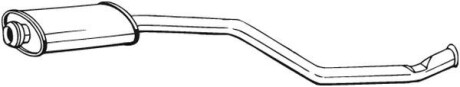 Глушитель, алюм. сталь, средн. часть CITROEN XSARA 00-02 BOSAL 279095 (фото 1)