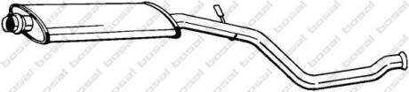 Глушник середня частина PEUGEOT 206 98-00 BOSAL 281-609 (фото 1)
