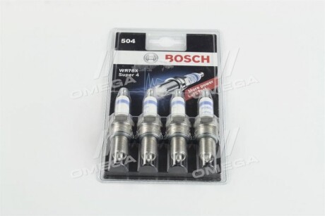 Свеча зажигания WR78X SUPER4 (NIVA 1.7i, DAEWOO MATIZ 0.8) (4 шт. блист.) BOSCH 0242232804