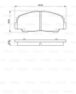 Гальмівні колодки дискові DAIHATSU Rocky/Rugger \'\'F \'\'2.2-2.8 \'\'93-02 BOSCH 0986424297
