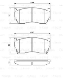 Гальмівні колодки дискові NISSAN Almera 1,4-2,0 95-00 BOSCH 0986424369