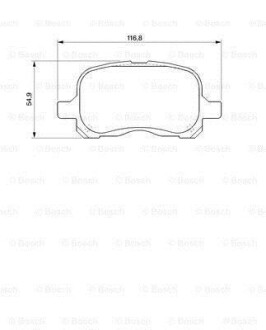 Гальмівні колодки, дискові BOSCH 0 986 424 692 (фото 1)