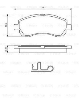 Тормозные колодки пер. Subaru Impreza, Legacy -98 BOSCH 0986424770