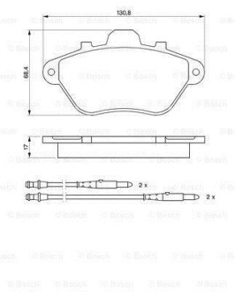 Гальмівні колодки дискові BOSCH 0986460950