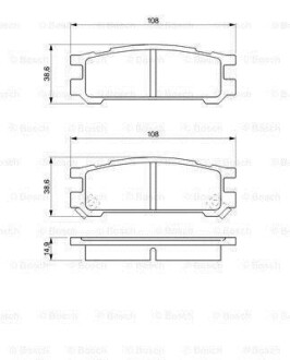 Гальмівні колодки дискові SUBARU SVX 3.3i/Impreza/Legacy -98 BOSCH 0986461143